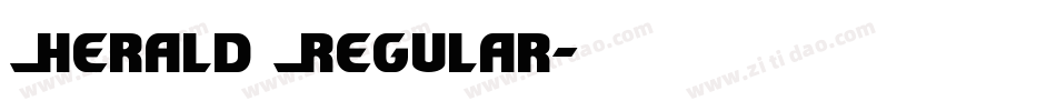 Herald Regular字体转换